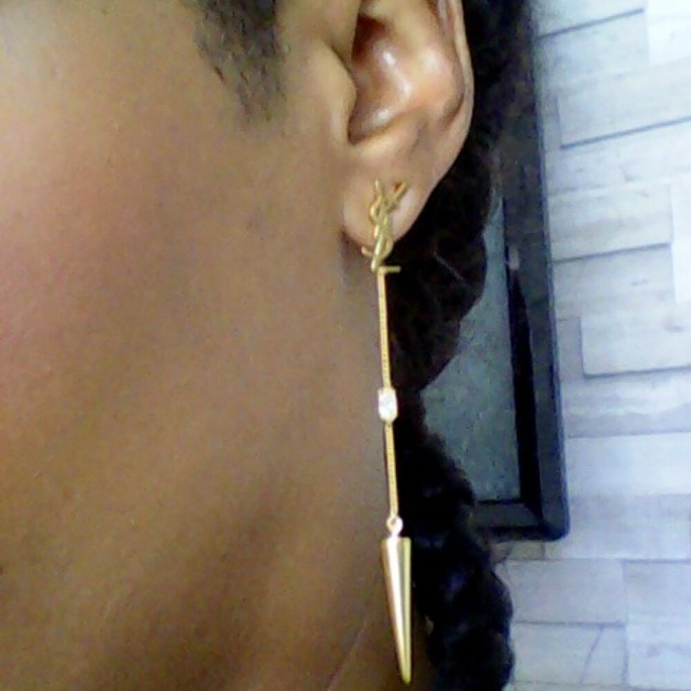 Gold hanging earrings- avail now